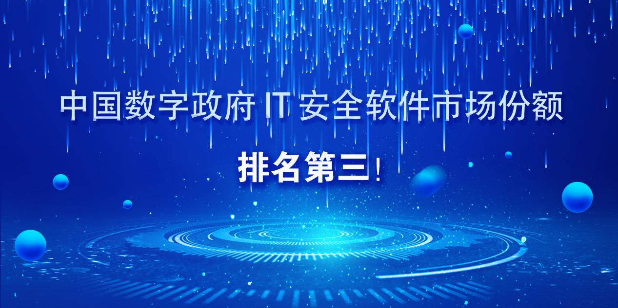 中国政府行业 IT 安全软件市场份额发布，吉大正元排名第三！